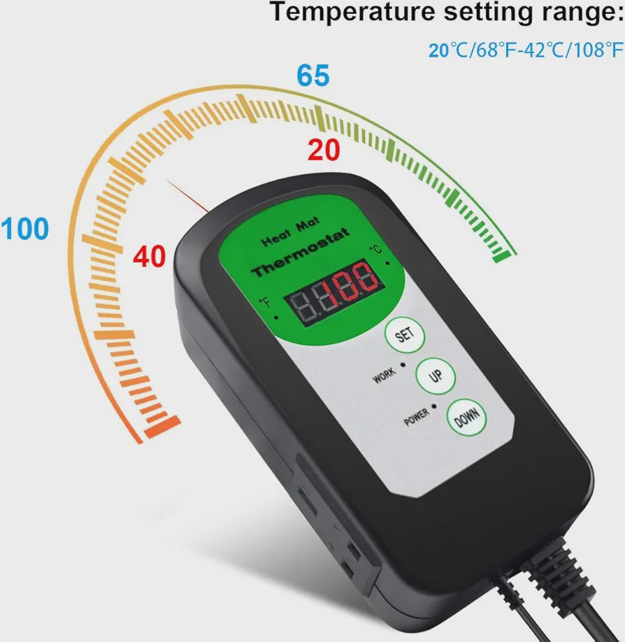 ترموستات دیجیتال برای جوانه زنی HEAT MAT THERMOSTAT