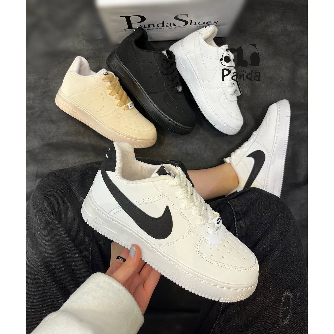 کفش زنانه ایرفورس دوردوخت کیفیت اصلی AIRFORCE NIKE WOMEN