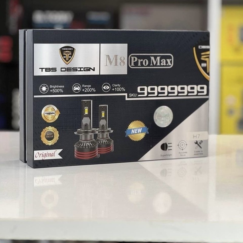 هدلایت تی بی اس دیزاین مدل M8 promax h1 اورجینال شش بسته 2 عددی پس کرایه