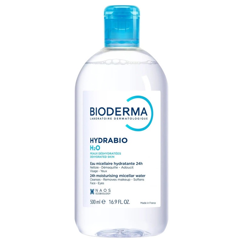 میسلار واتر بایودرما مدل Hydrabio H2O مناسب برای انواع پوست حجم 500 میلی لیتر