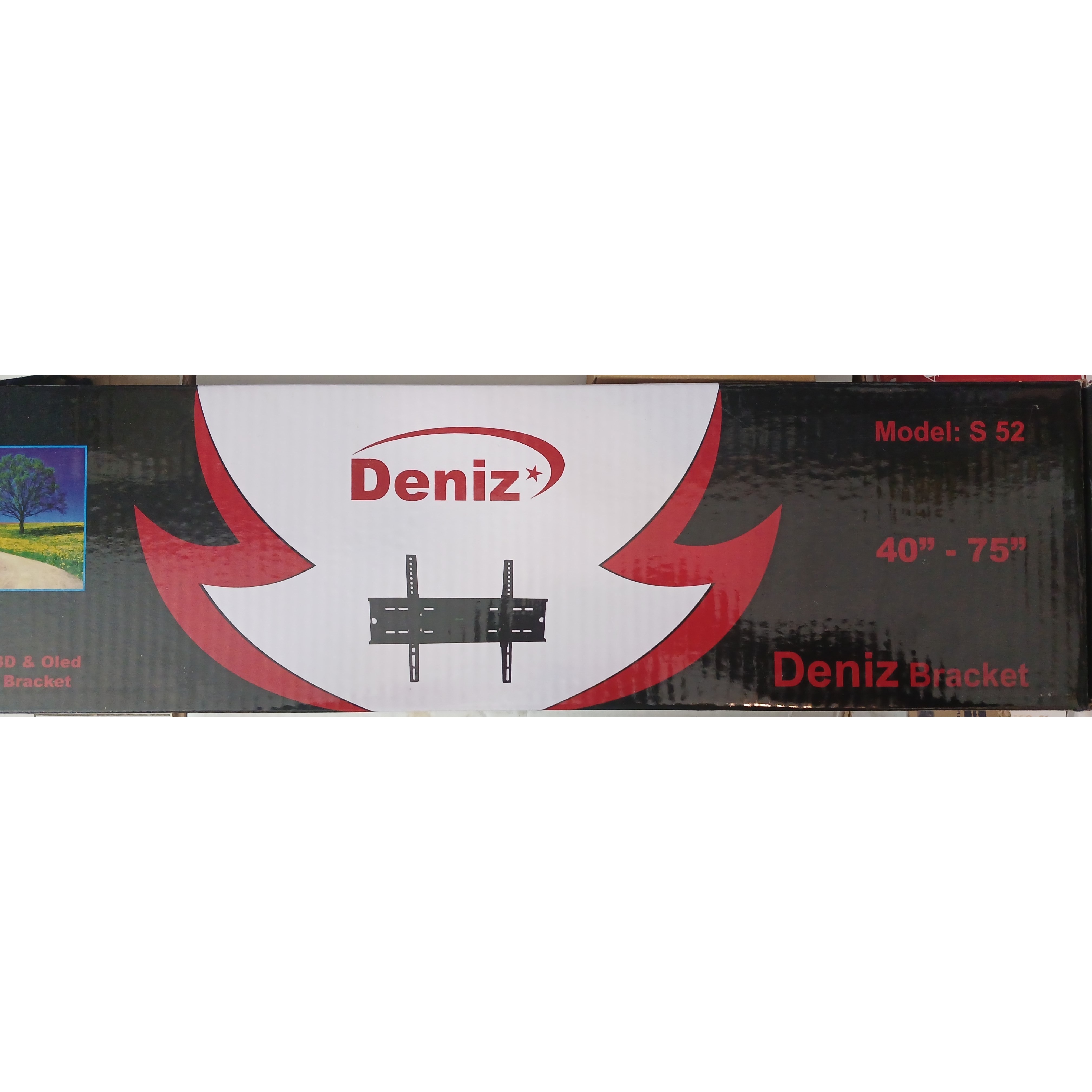 پایه دیواری تلویزیون مدل براکت دنیز سایز 75 اینچ
