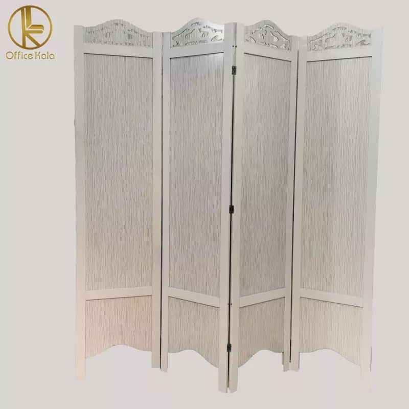 ارسال رایگان،پاراوان و پارتیشن چوبی ابعاد180 در 180 سفید برند کامپیران رسا