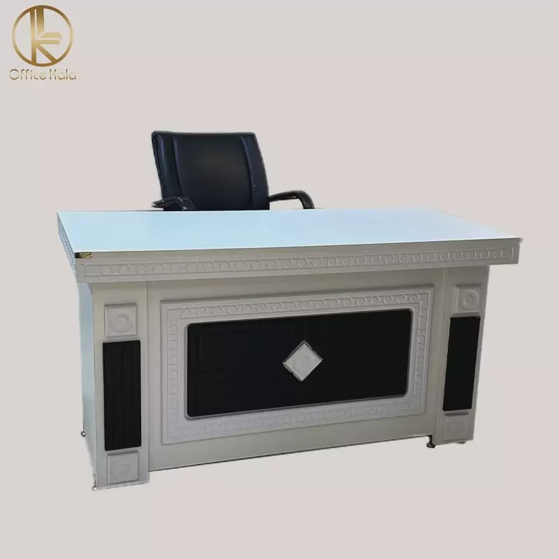 میز اداری و کارمندی مدل غزال وکیوم دو کشو ابعاد 140در 70