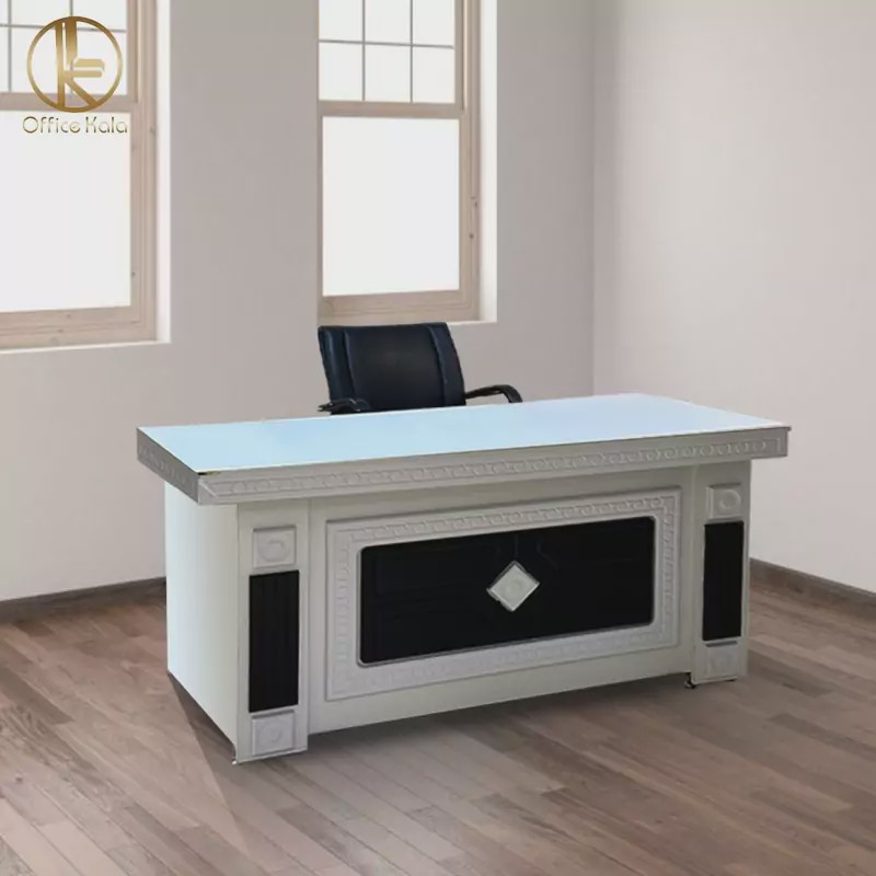 میز اداری و کارمندی مدل غزال وکیوم دو کشو ابعاد 140در 70