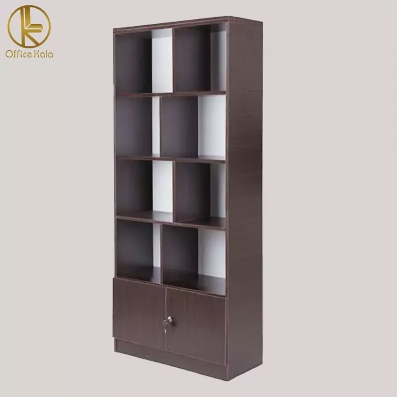 کتابخانه و جا پرونده ای چوبی