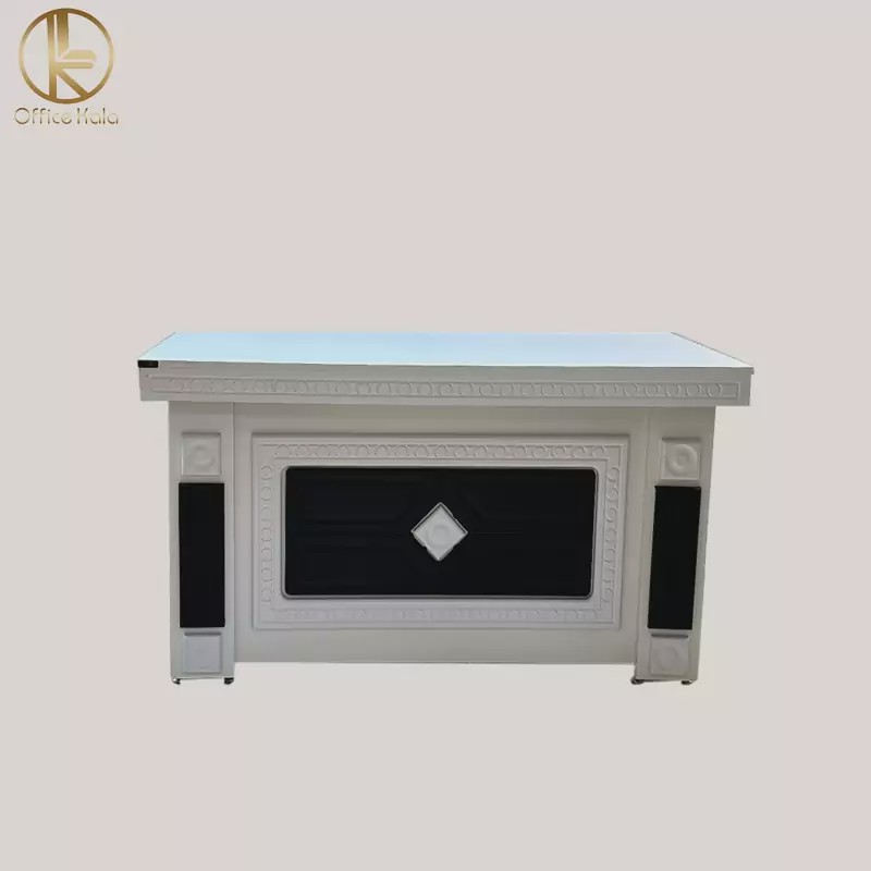 میز اداری و کارمندی مدل غزال وکیوم دو کشو ابعاد 140در 70