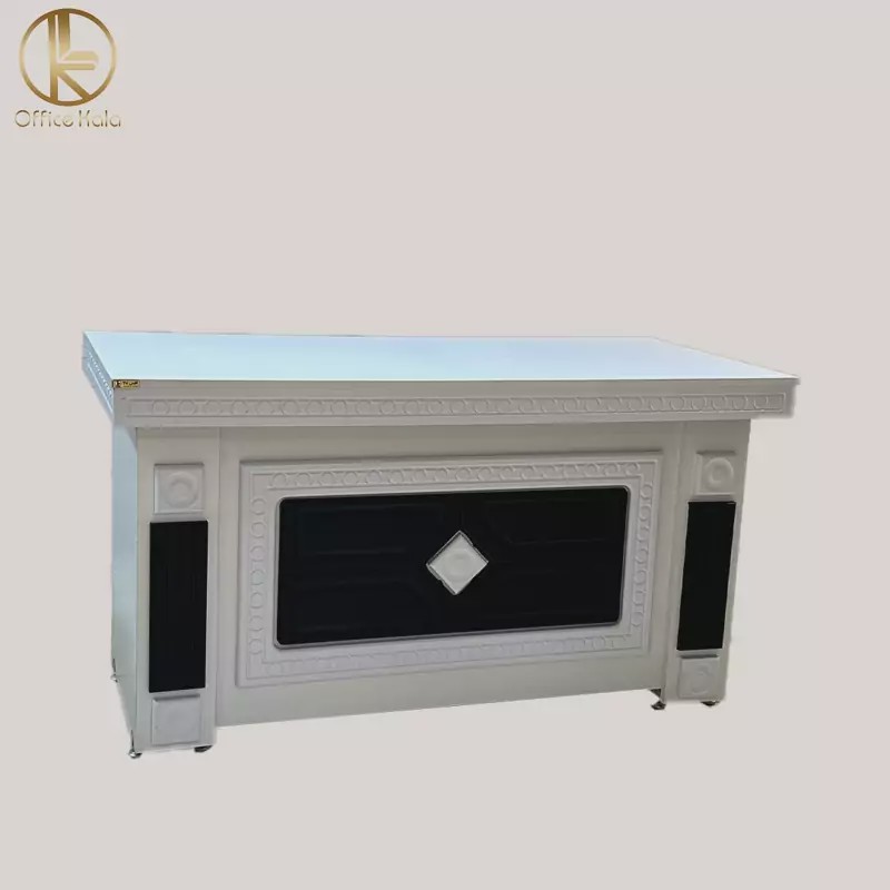 میز اداری و کارمندی مدل غزال وکیوم دو کشو ابعاد 140در 70