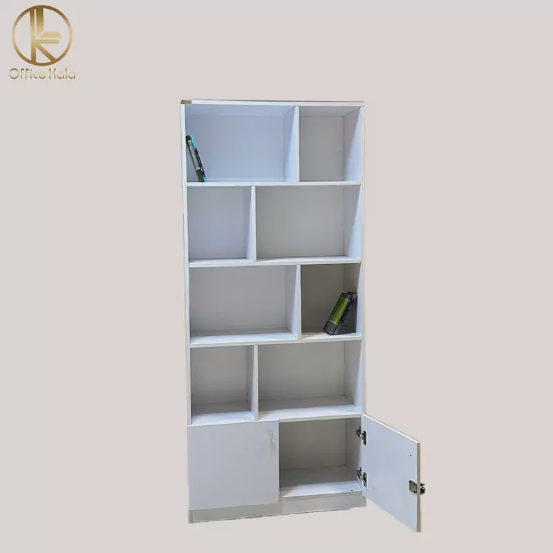 کتابخانه و شلف دیواری و جا پرونده ای چوبی برند کامپیران رسا