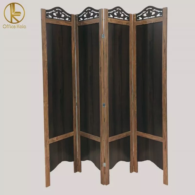 ،پارتیشن و پاراوان چوبی رنگ قهوه ای روشن سایز 180 در 180 برند کامپیران رسا