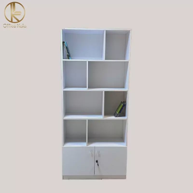 کتابخانه و شلف دیواری و جا پرونده ای چوبی برند کامپیران رسا