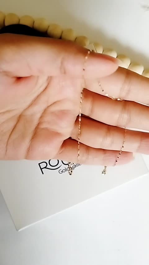 گردنبند طلا گوی با زنجیر