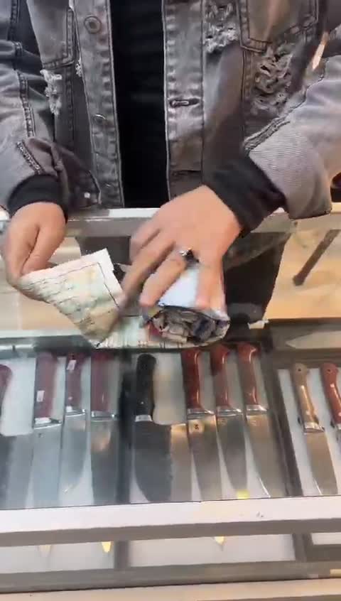 چاقوی تاشو زنجان دسته طرح شاخ گوزن 19 سانتی