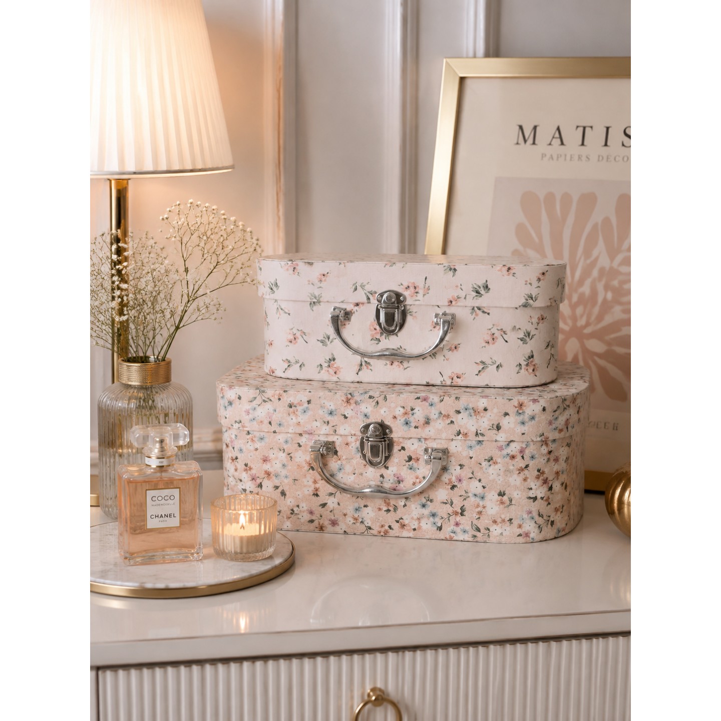 چمدان فانتزی گلدار