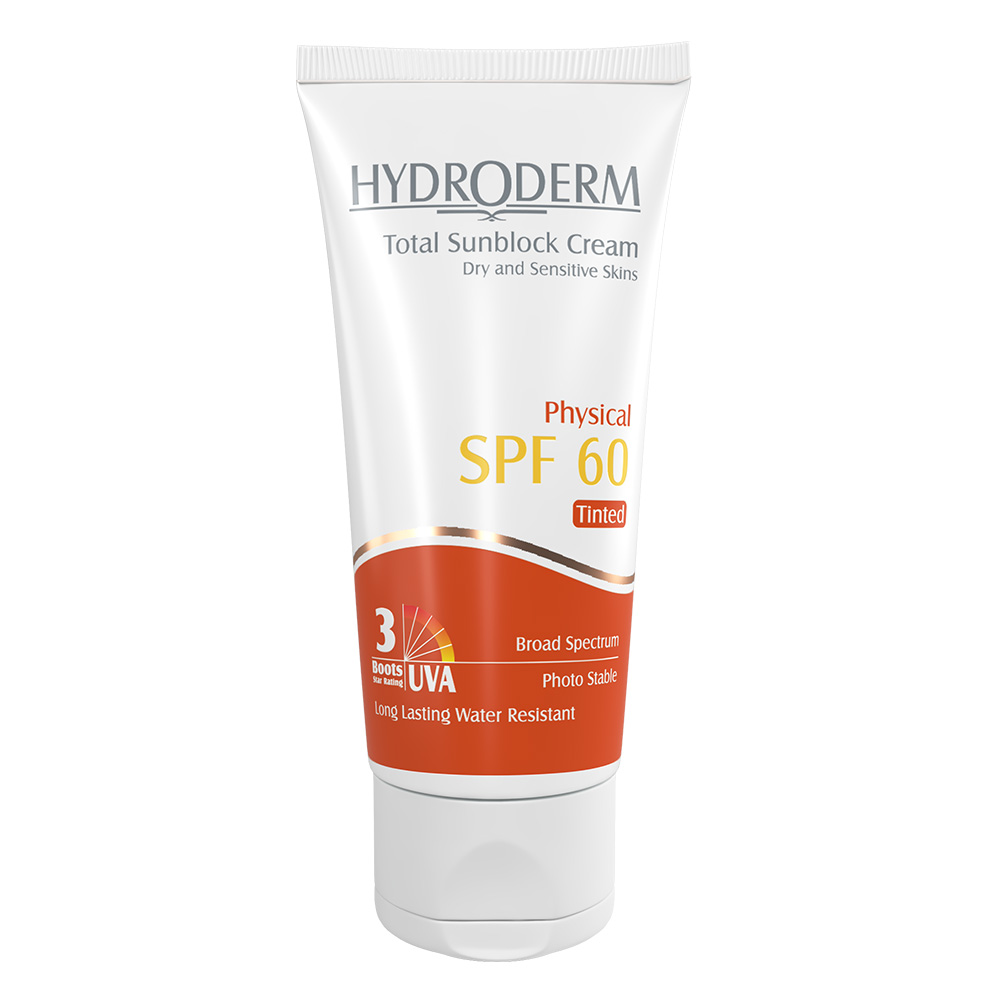 کرم ضدآفتاب رنگی فیزیکال هیدرودرم spf60 | حجم 50 میلی لیتر