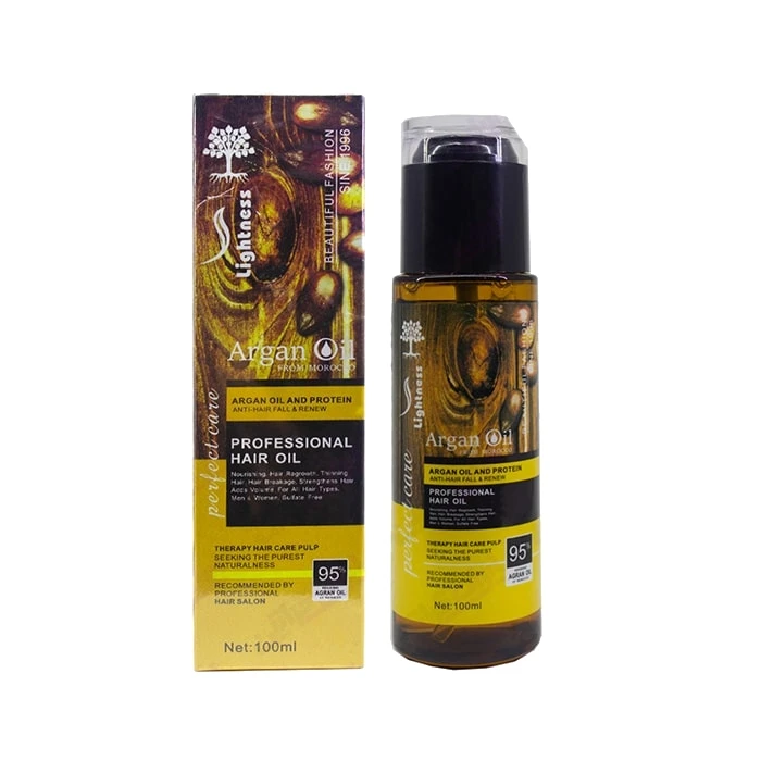 روغن مو لایتنس حاوی روغن آرگان و پروتئین بدون سولفات حجم 100 میلی لیتر