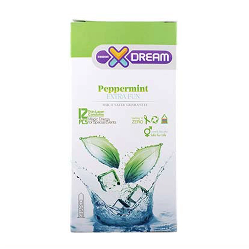 کاندوم خنک کننده ایکس دریم مدل Peppermint بسته 12 عددی