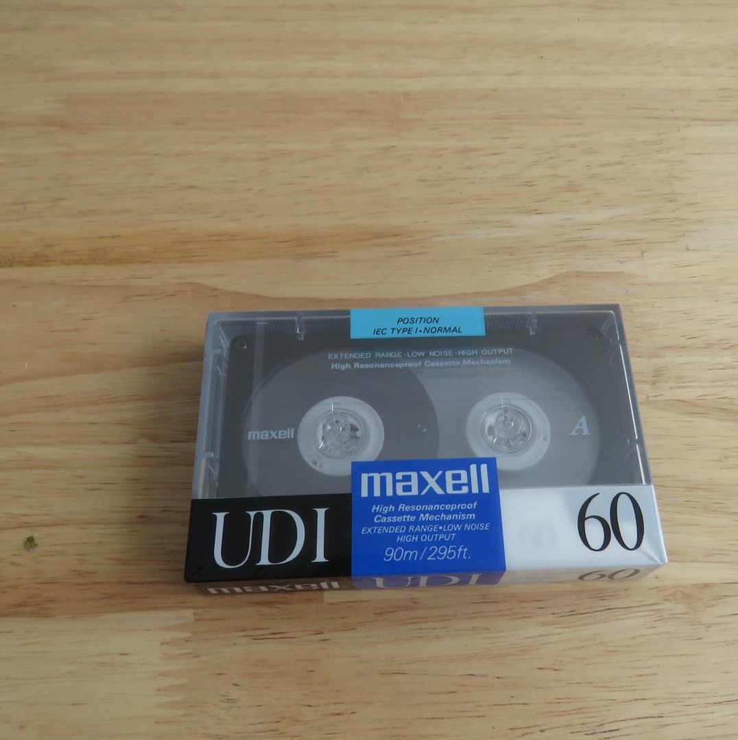 نوار کاست خام مکسل Maxell UDI 60 اصلی ژاپن پلمپ و کاملاً نو