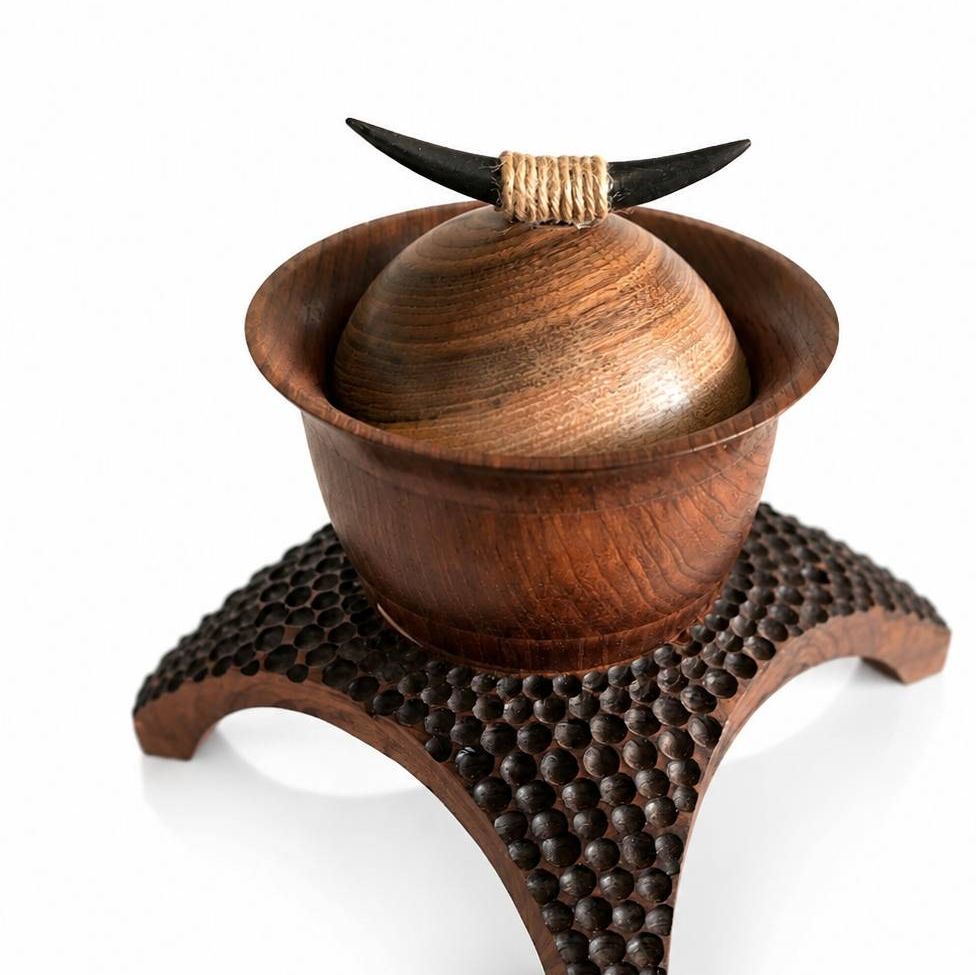 شکلاتخوری چوبی مدل منبتکاری