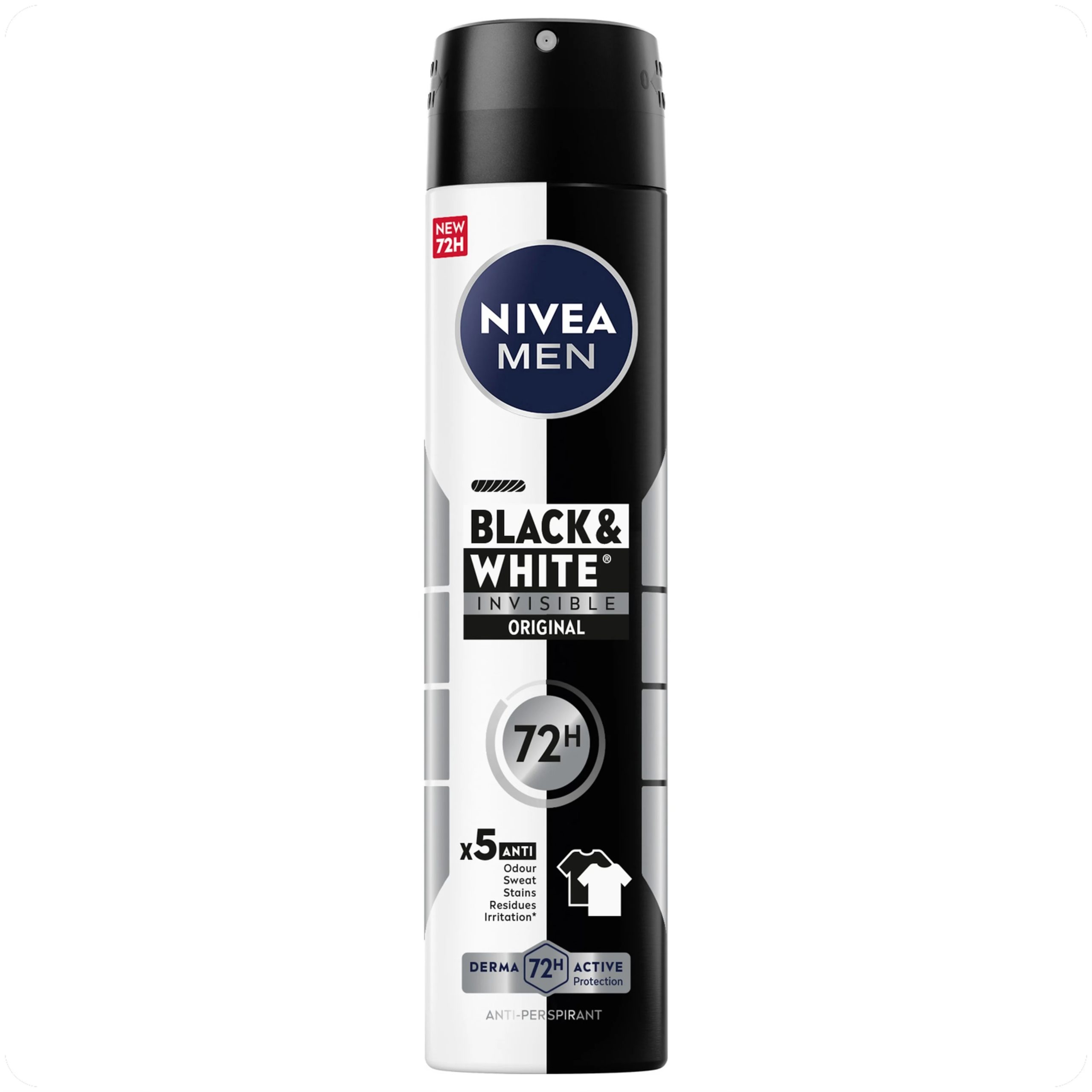اسپری ضدتعریق نیوآ مدل سیاه و سفید Black & White مردانه _ 150میلی لیتر