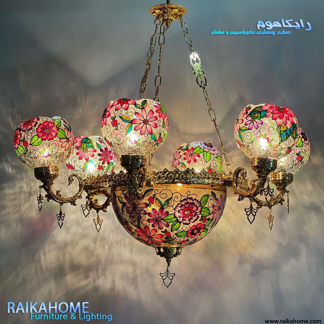 لوستر رنگی رایکا مدل JA21