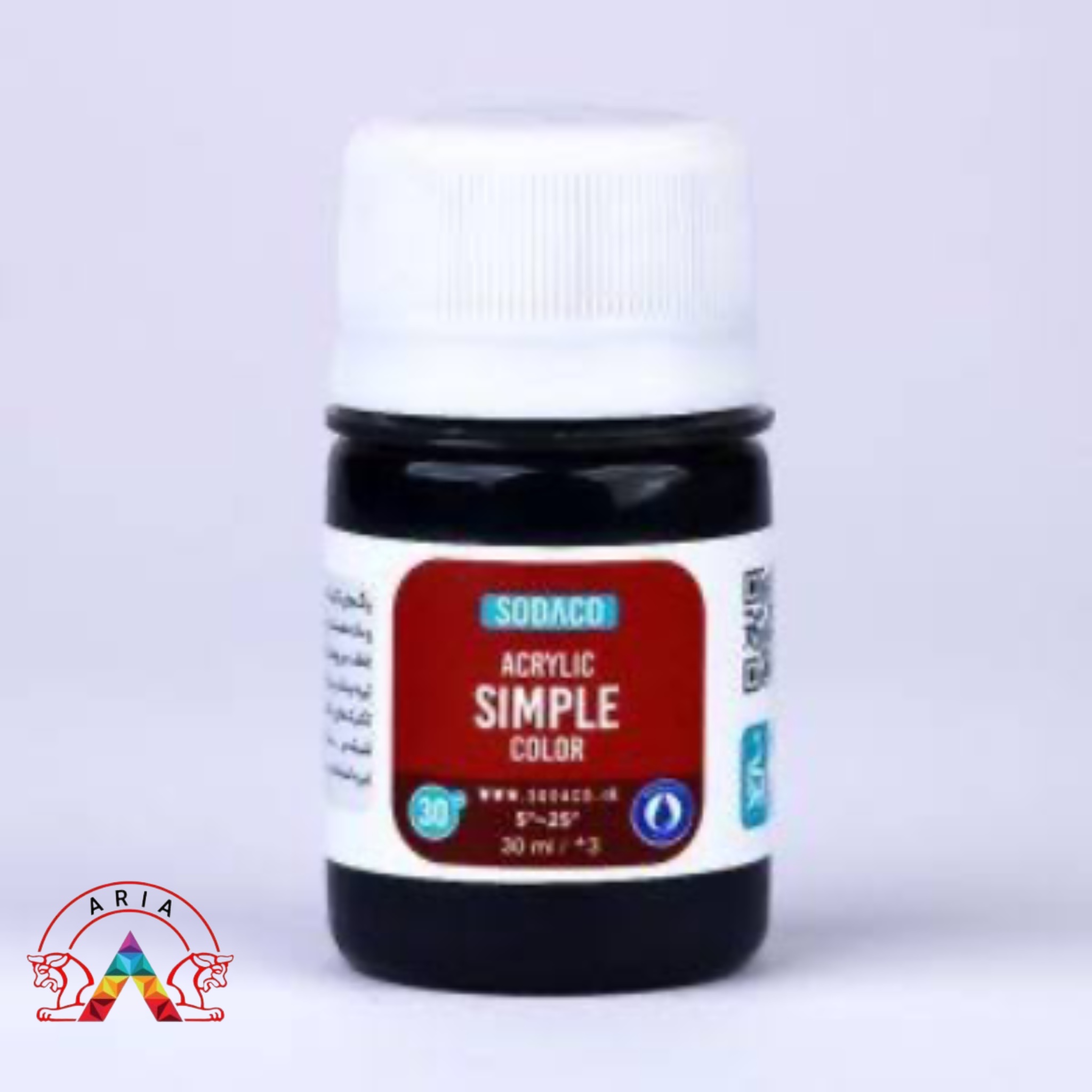 رنگ اکریلیک ساده مشکی 30 میل سوداکو کد 324
