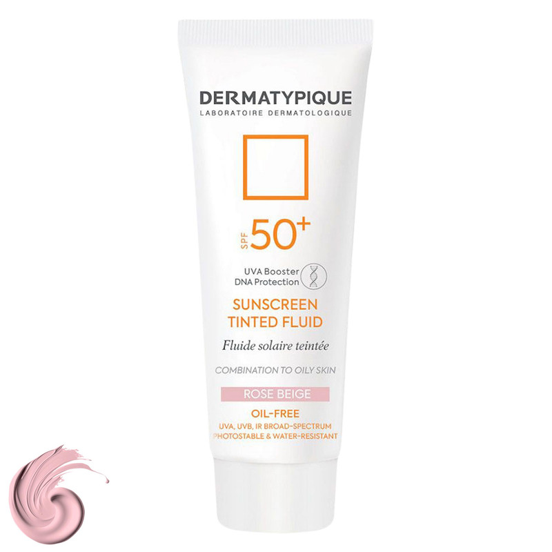فلوئید ضدآفتاب رنگی درماتیپیک، 50 SPF، مدل TINTED FLUID، مناسب پوست مختلط تا چرب تنالیته رنگ خیلی روشن و حجم 50 میلیل...