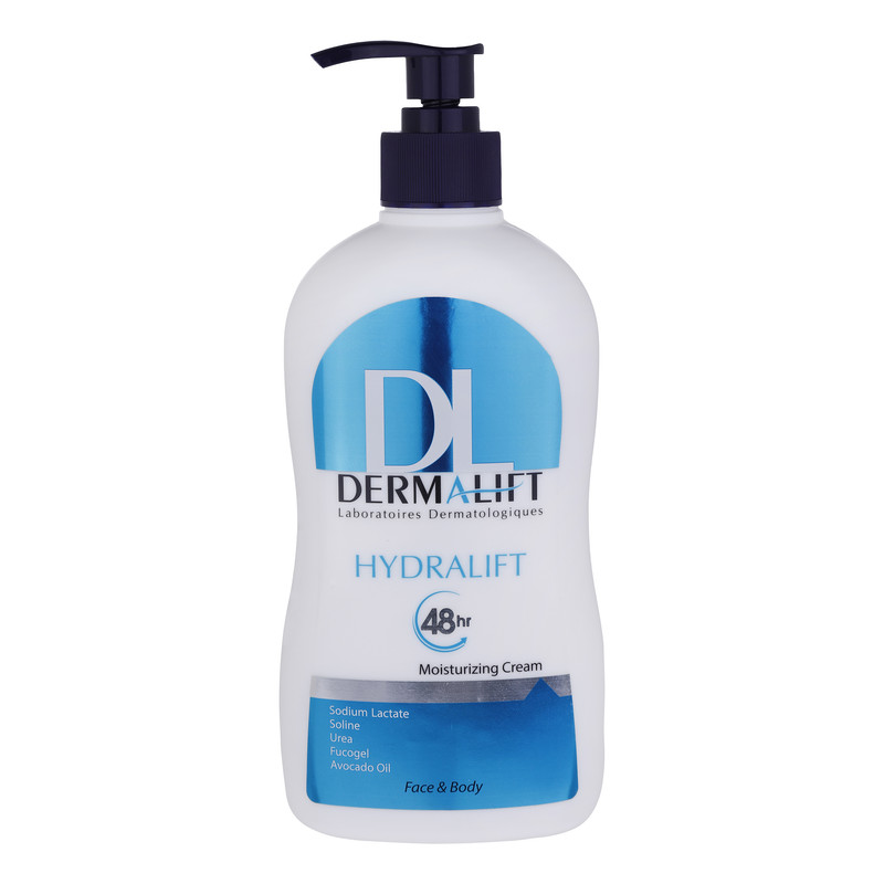 کرم مرطوب کننده دست و صورت درمالیفت مدل Hydralift مناسب پوستهای خشک حجم 400 میلیلیتر