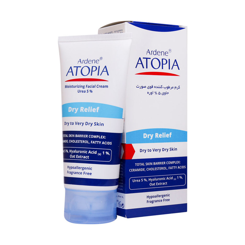 کرم مرطوبکننده صورت آردن آتوپیا مدل Dry Relief حجم 50 میلیلیتر