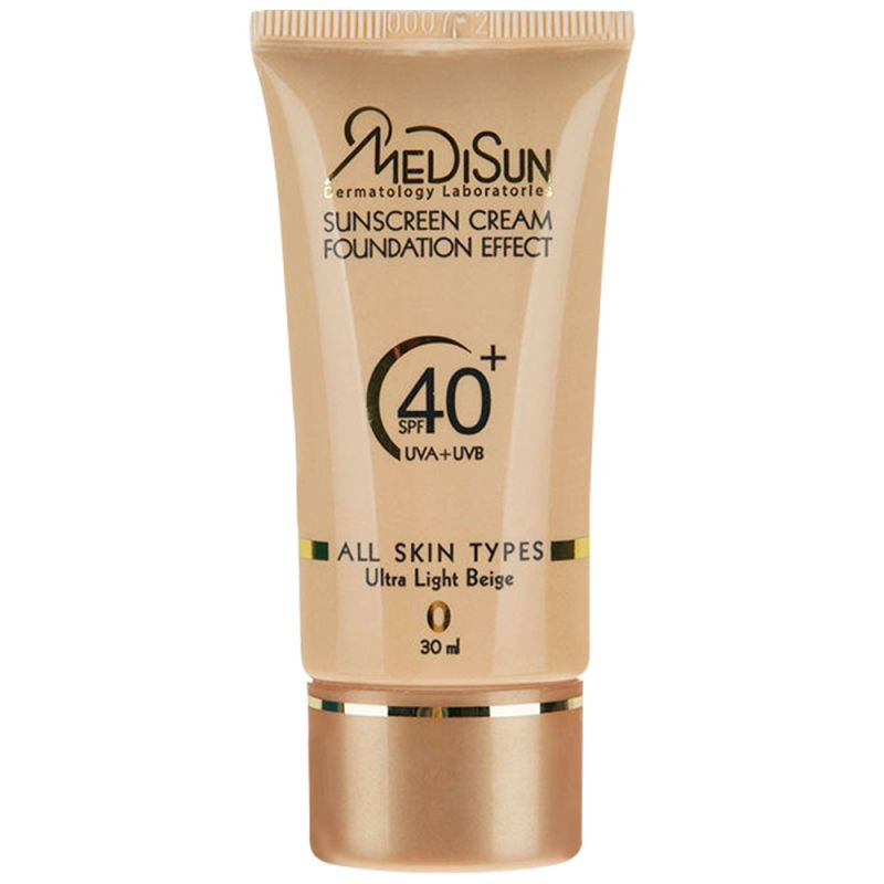 کرم ضد آفتاب رنگی مدیسان SPF40 مدل No 0 مناسب انواع پوست حجم 40 میلی لیتر