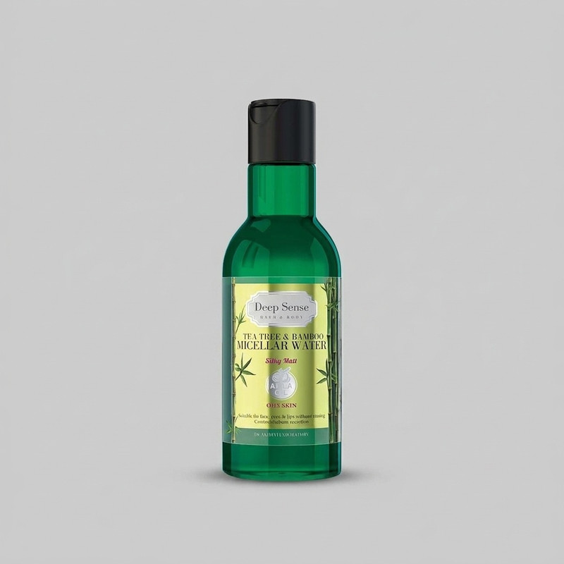 محلول پاککننده آرایش صورت دیپ سنس مدل tea tree bamboo حجم 160 میلیلیتر