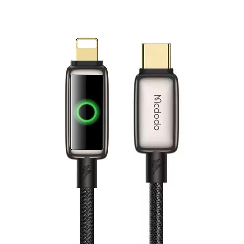 کابل تبدیل لایتنینگ به USB-C مک دودو مدل 36W Halo Breathing Light CA-667 طول 1.2 متر