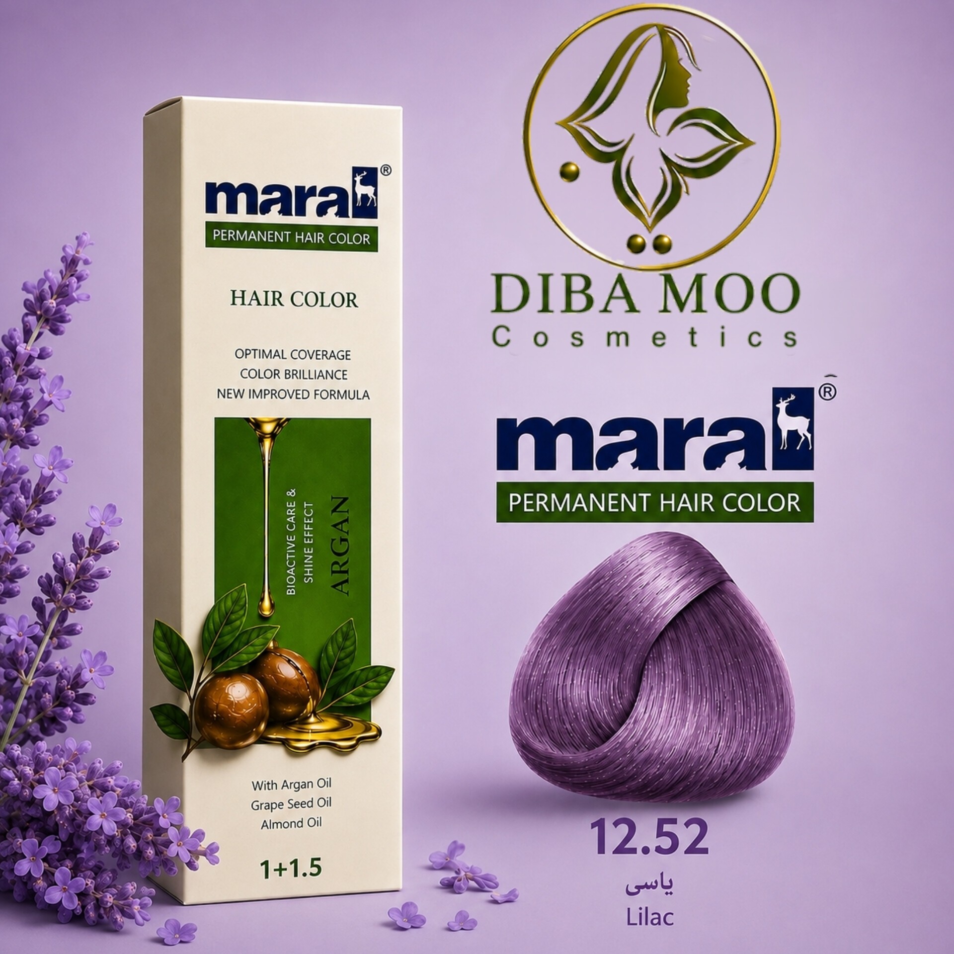 رنگ مو مارال یاسی شماره 12.52