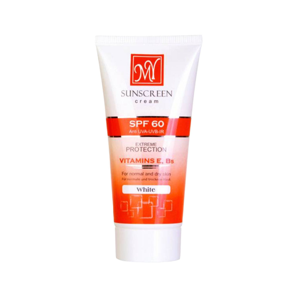 کرم ضد آفتاب SPF60 مای مناسب پوست های معمولی و خشک بی رنگ 50 میلی لیتر
