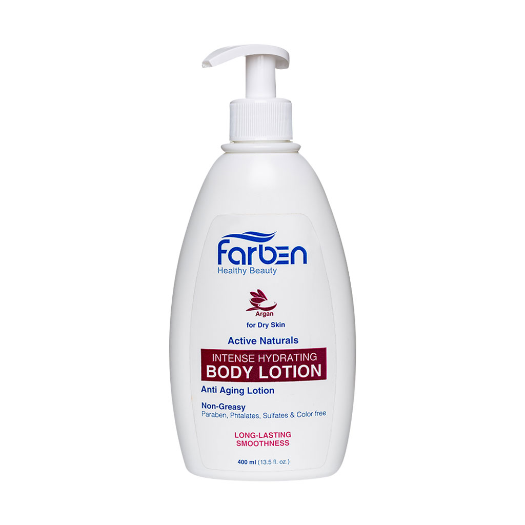 لوسیون بدن آبرسان پوست خشک حاوی روغن آرگان فاربن ا Farben Argan Intense Hydrating Body Lotion
