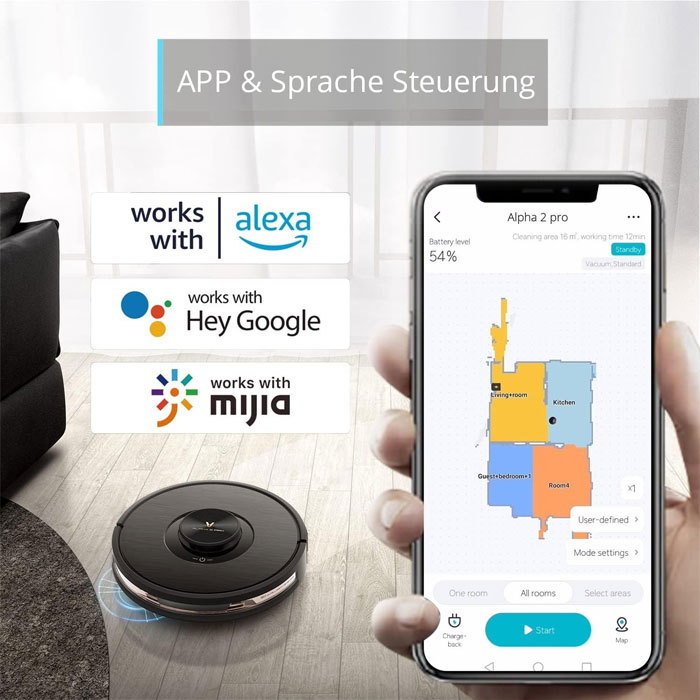 جارو رباتیک شیائومی مدل VIOMI Alpha 2 Pro