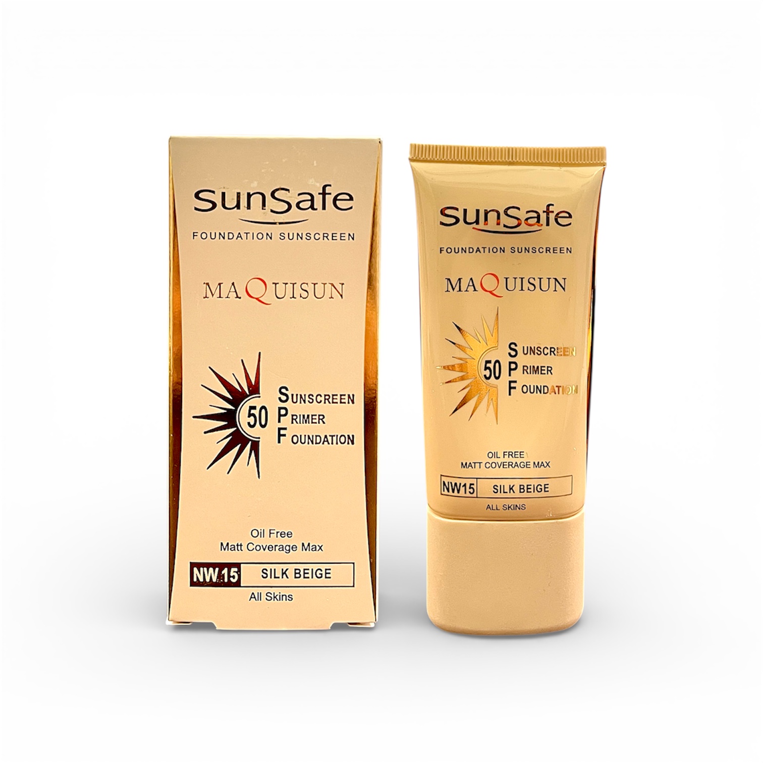 ضدآفتاب کرم پودری سان سیف بژ ابریشمی 40ml