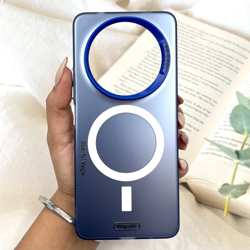 قاب گوشی Redmi A3 / Redmi A3x شیائومی Titan Case طرح مگ سیف Magsafe لنز برجسته آبی کد 393843