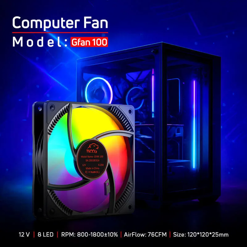 فن کیس تسکو Skadi Lux GFAN 105 سایز 120 میلی متری