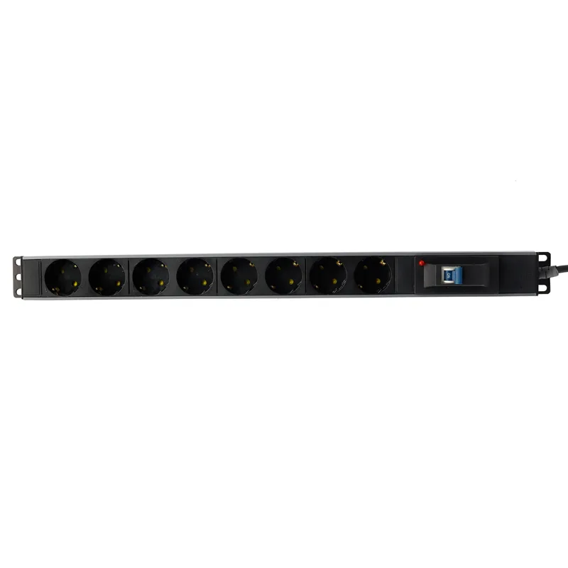 چند راهی 8 خانه ارت دار پارت الکتریک PE2266 Rack Mount با کابل 1/8 متری