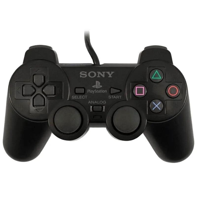 دسته بازی تک شوکدار Sony PS2 مشکی کد 2