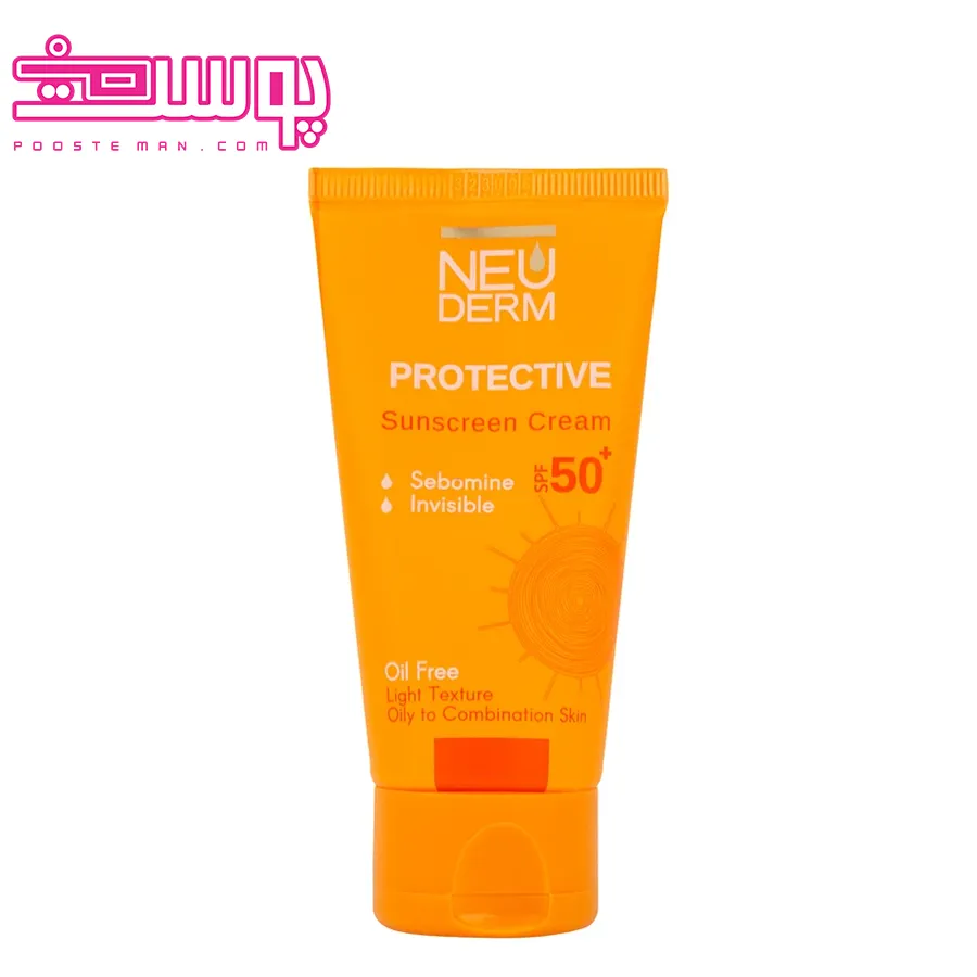 ضد آفتاب بی رنگ نئودرم مناسب پوست چرب SPF 50 حجم 50ml