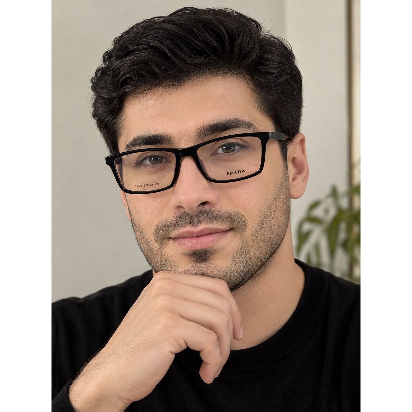 عینک طبی مستطیلی مدل کلاسیک برند پرادا کد 1017 یونیسکس