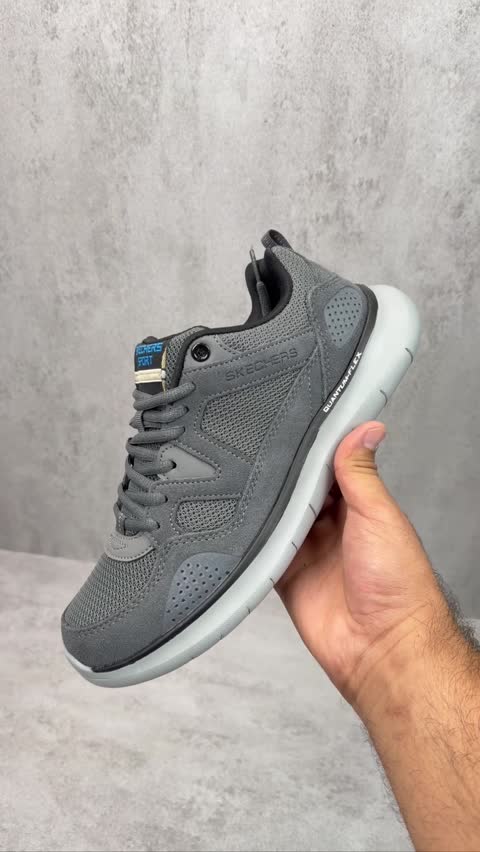 کفش اسکیچرز کوانتوم فلکسSkechers Quantum Flex رنگ طوسی