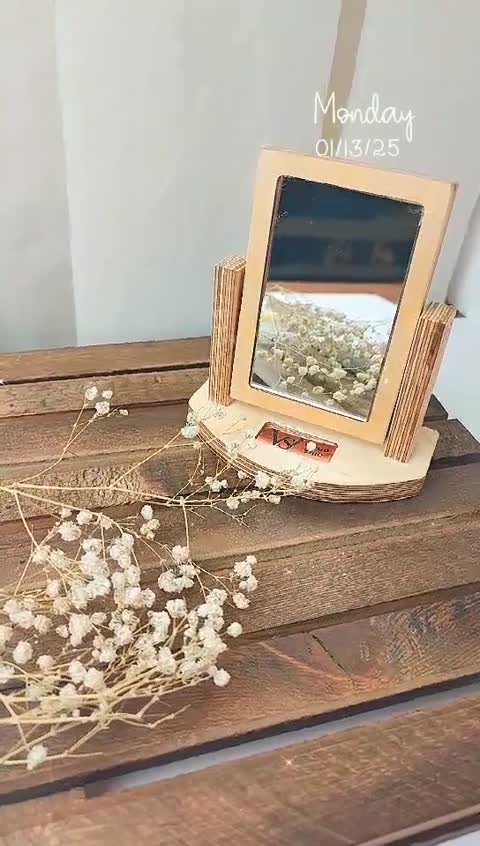 آیینه رومیزی چوبی سایز کوچک برای هفت سین