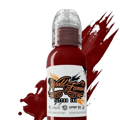 رنگ تاتو ورد فیمس ناپاولی WORLD FAMOUS INK زرشکی پررنگ NAPA VALLEY ناپلی رنگ تتو وردفیمس ناپولی world famous حجم 15 میل