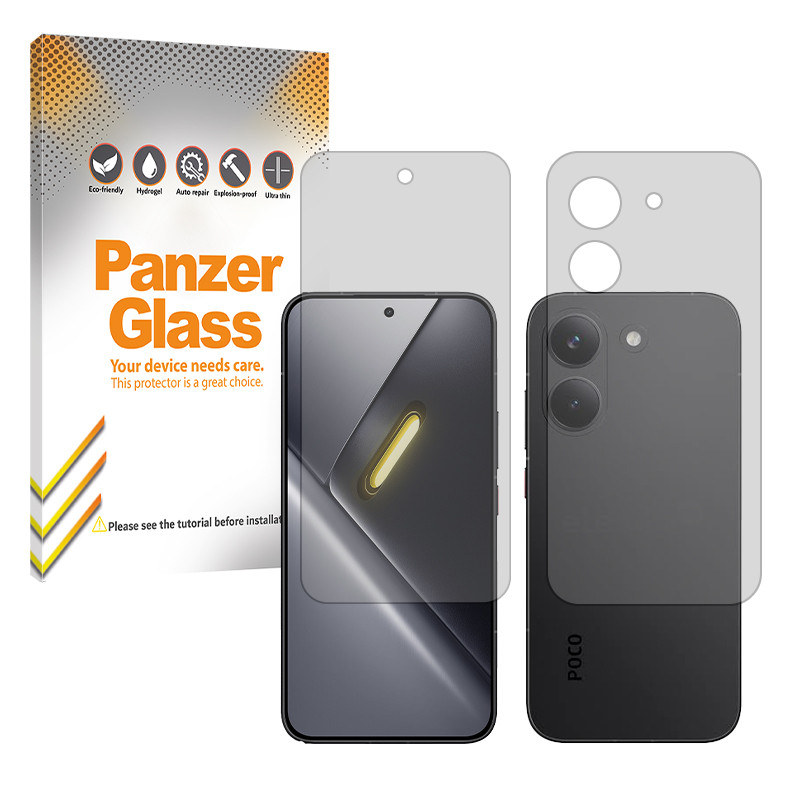 محافظ صفحه نمایش شفاف پنزر گلس مدل هیدروژلی مناسب برای گوشی موبایل شیائومی Poco X8 Pro به همراه محافظ پشت گوشی - با ...