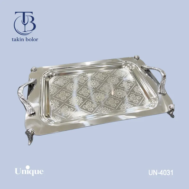 سینی پایه دار یونیک - مدل 4031 - تمام استیل