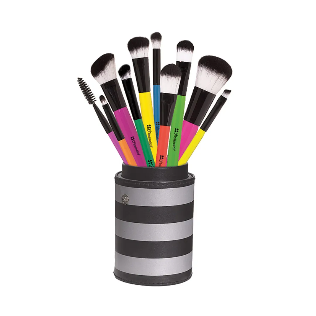 ست براش استوانه ای 10 تیکه بی اچ کازمتیک BH COSMETICS