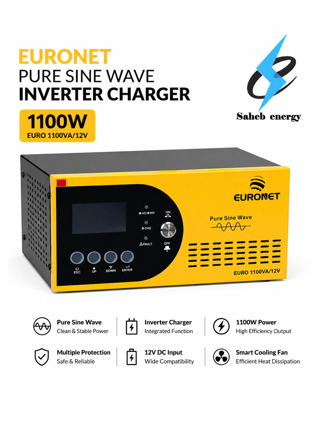 یو پی اس Ups EURONET 1100VA یورونت باتری خارجی