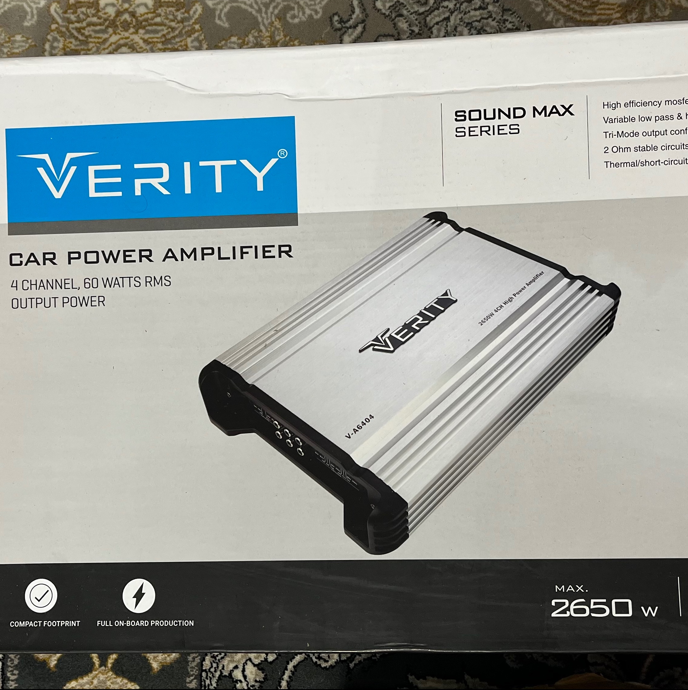آمپلی فایر وریتی مدل V-A6404 کانال توان 2400 وات تصویر آمپلی فایر وریتی مدل V-A6404 4 کانال توان 2650 وات
